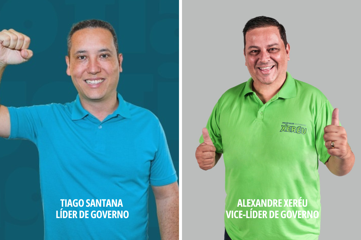 Tiago Santana e Alexandre Xeréu já atuaram como líderes de governo na gestão do ex-prefeito Vittorio Medioli (sem partido)