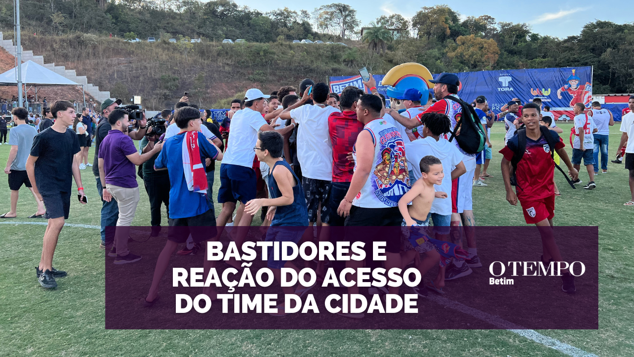 Betim Futebol na elite do Mineiro: veja os bastidores do vestiário e reação do time ao acesso