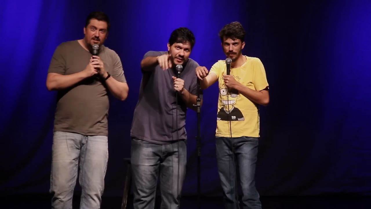 Humoristas Bruno Berg, mineiro da capital; Stevan Gaipo, mineiro do interior e Paulo Araújo, 'mineiro de Recife (PE)'