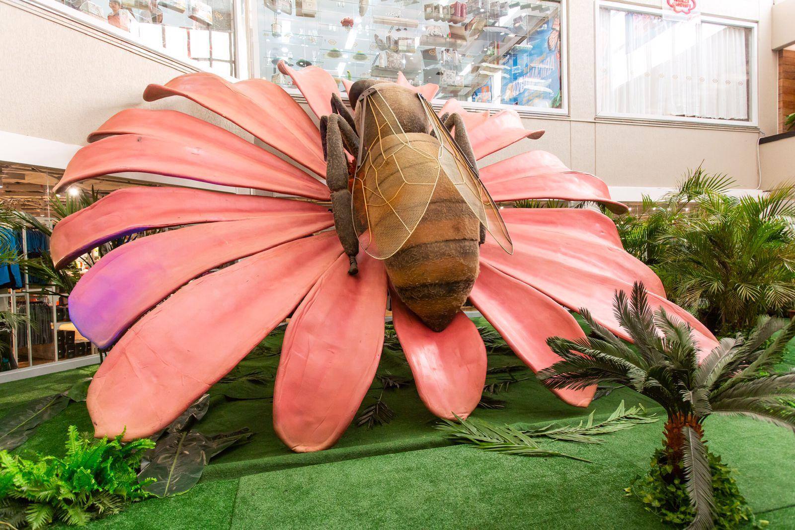 Exposição interativa “Natureza Gigante” ficará em exibição no mall entre os dias 1º e 31 de março