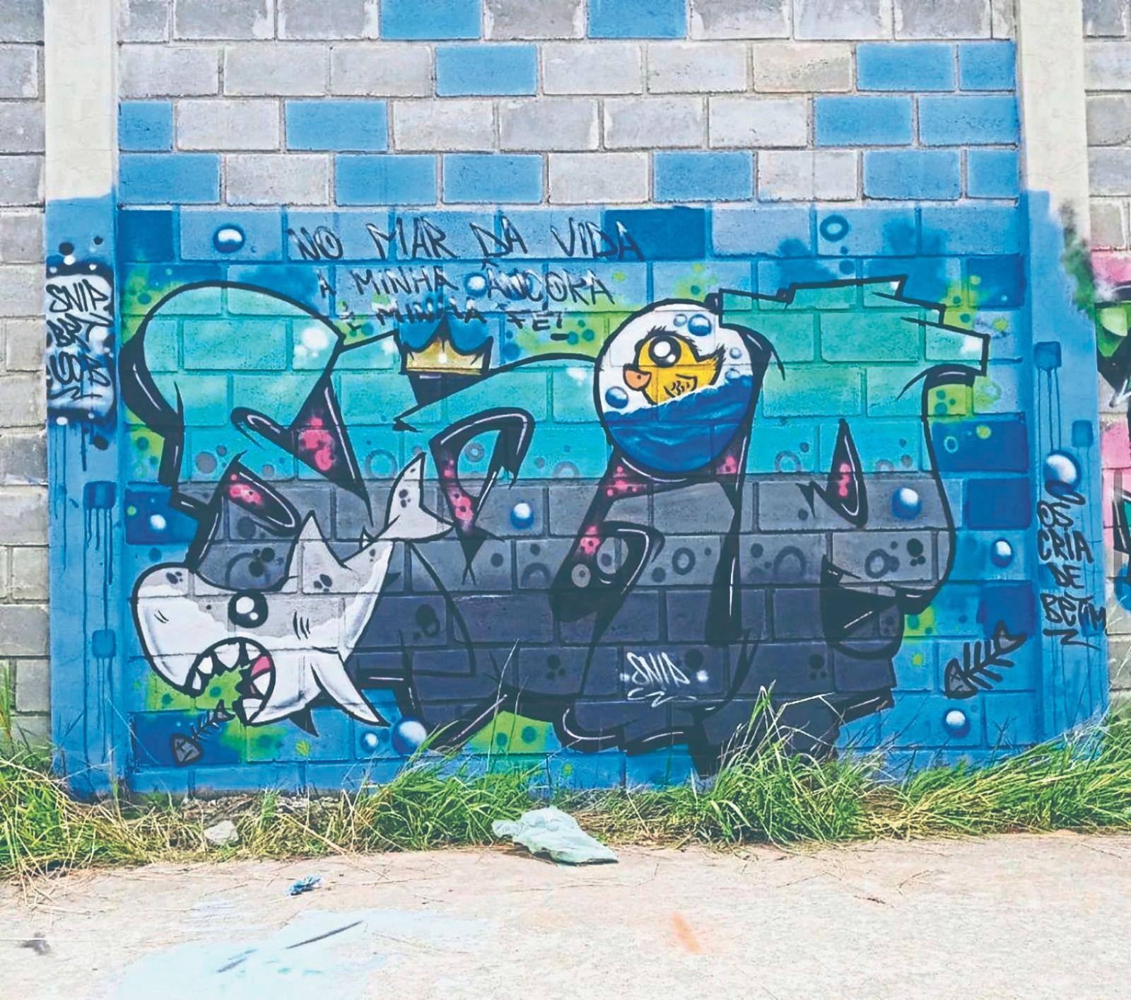 Grafite desenvolvido por Snip, um dos artistas participantes