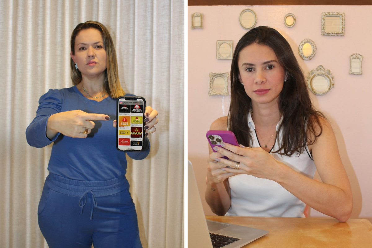 A médica Ana Maria Reimer, e a empresária Jéssica Lana, foram vítimas do golpe recentemente