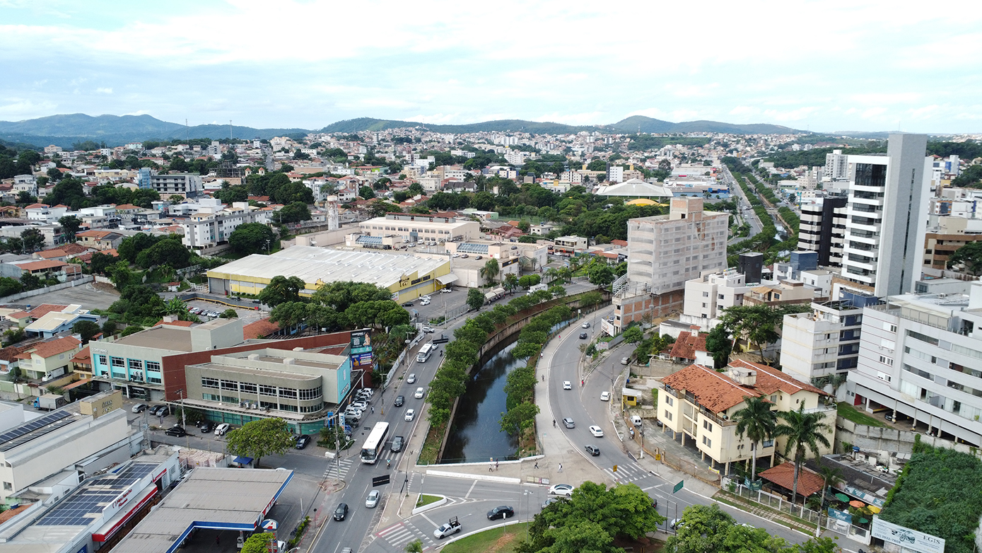 Foto aérea do município de Betim, localizado na região metropolitana de BH