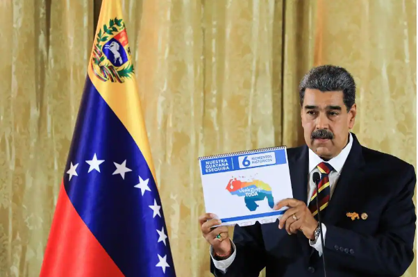 Maduro fala durante promulgação que criou o estado venezuelano de Guiana Essequiba, que fica em território da Guiana